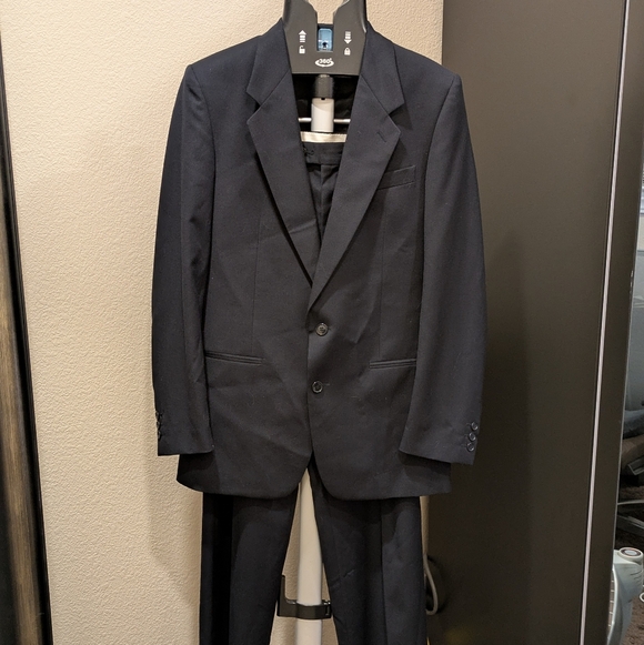 Men’s Italian-Made Black Suit – Drive – Classic 2-Button Jacket & Trousers